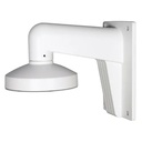 Support mural - Pour caméras dôme - Adapté pour une utilisation extérieure - Couleur blanche - Compatible avec Hiwatch Hikvision - Passage de câble