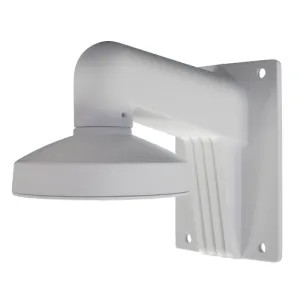 Support mural - Pour caméras dôme - Adapté pour une utilisation extérieure - Couleur blanche - Compatible avec Hiwatch Hikvision - Passage de câble