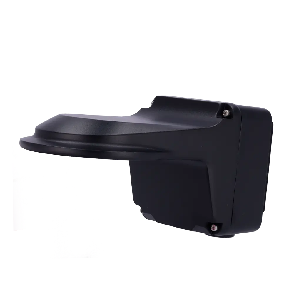 [O] Support mural ext, en L - Boite de connexions - Adapté pour une utilisation extérieure - Couleur noir - Compatible avec Uniview - Passage de cable