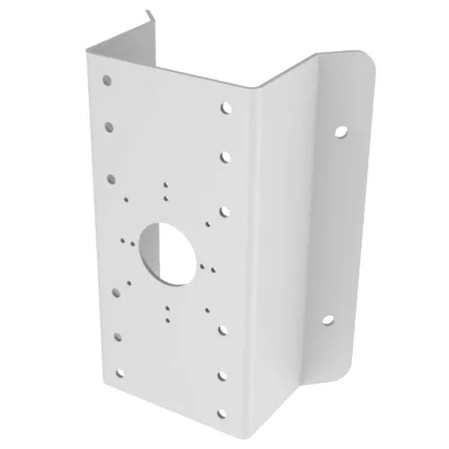 Support pour coin - Angle d'ouverture 90º - Adapté pour une utilisation extérieure - Couleur blanche - Compatible avec Hiwatch Hikvision - Passage de câble
