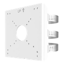 Support pour mats - Pour caméras bullet - Convient pour une utilisation en extérieur - Rang diamètre 67~127 mm - Couleur blanche - Passage de cable