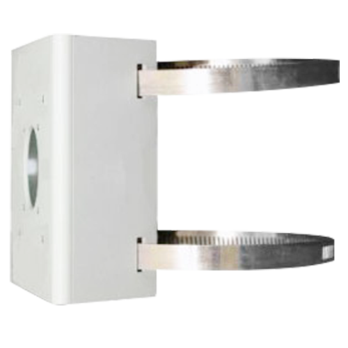 Support pour mats - Pour caméras dome - Convient pour une utilisation en extérieur - Rang diamètre 67~127 mm - Couleur blanche - Passage de cable