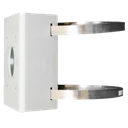 Support pour mats - Pour caméras dome - Convient pour une utilisation en extérieur - Rang diamètre 67~127 mm - Couleur blanche - Passage de cable