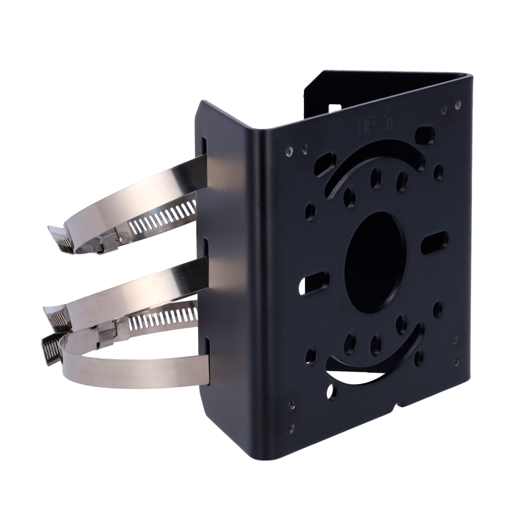 Support pour mats Noir- Pour caméras dome - Convient pour une utilisation en extérieur - Rang diamètre 67~127 mm - Couleur blanche - Passage de cable