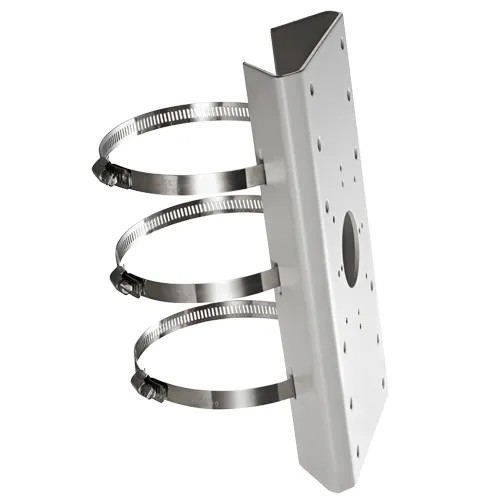 Support pour mâts / réverbères - Pour caméras compactes - Rang diamètre 67~127 mm - Adapté pour une utilisation extérieure - Couleur blanche - Passage de câble