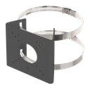 Support pour mâts Pour caméras bullet Convient pour une utilisation en extérieur Rang diamètre 55~127 mm Couleur blanche Passage de câble Couleur NOIR
