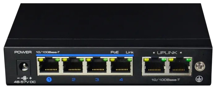 Switch 60W- 4x100Mb POE + 2x100Mb