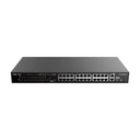 Switch PoE de bureau Reyee 24 ports RJ45 + 1 liaison montante RJ45 + 1 combo SFP 24 ports 10/100 Mbps + 2 ports 10/100/1 000 Mbps 24 ports PoE+ 802.3af/at |Puissance totale 180W Isolation des ports/contrôle de flux