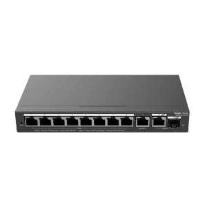Switch Reyee PoE administrable Cloud 8 Ports PoE + 2 Uplink RJ45 + 1 SFP Combo Vitesse des ports 10/100/1000 Mbps 30W par port 802.3af/at / Maximum 120W VLAN/Port Isolation/Loop Detection Port Speed Limit