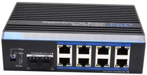 Switch industriel 80-240W 8×1Gb/POE+ & 2×SFP RING - Alimentation 12-48V