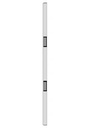 Tube électromagnétique vertical EMT 2,2 m, 2 x 1200 lbs (2 x série 550 kg), à rupture de courant, 12 ou 24V DC, 2 contacts inverseurs CO/NO/NF, éjecteur anti-rémanence intégré à la contreplaque, NF S 61-937