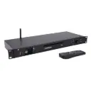 Tuner AM/FM 99 stations et lecteur CD/MP3, port USB, insert SD avec TC  - 230V - 19" 1U