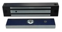 Ventouse électromagnétique applique EMS, IP 67, acier inox, 800 lbs (série 400 kg), à rupture de courant, 12 ou 24V DC, 1 contact inverseur CO/NO/NF, raccordement 6m de câble, éjecteur anti-rémanence intégré à la contreplaque.