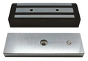 Ventouse électromagnétique encastrable EMM 61 mm 1200 lbs (série 550 kg), 24 ou 48V DC, à rupture de courant, 1 contact inverseur CO/NO/NF, éjecteur anti-rémanence intégré à la contreplaque, NF S 61-937