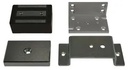 Ventouse électromagnétique miniature applique EMS170C, 170 lbs (~80 kg), IP54, 12V DC, à rupture de courant, 1 contact NO, éjecteur anti-rémanence intégré à la contreplaque