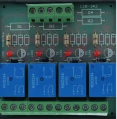 module relais rail din 4 relais 12vdc inverseur co/no/nf pouvoir de coupure max. 250vac / 10a - 30vdc / 10a