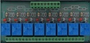 module relais rail din 8 relais 12vdc inverseur co/no/nf pouvoir de coupure max. 250vac / 10a - 30vdc / 10a