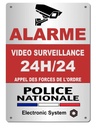 Panneau PVC Police 20*14 cm - Effet Alu Brossé 