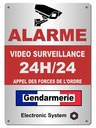 Panneau PVC Gendarmerie 20*14 cm - Effet Alu Brossé 