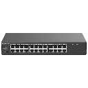 Switch de bureau Boîtier métallique - Enrackable 24 ports RJ45 Vitesse 10/100/1000 Mbps Plug and Play Technologie d'économie d'énergie