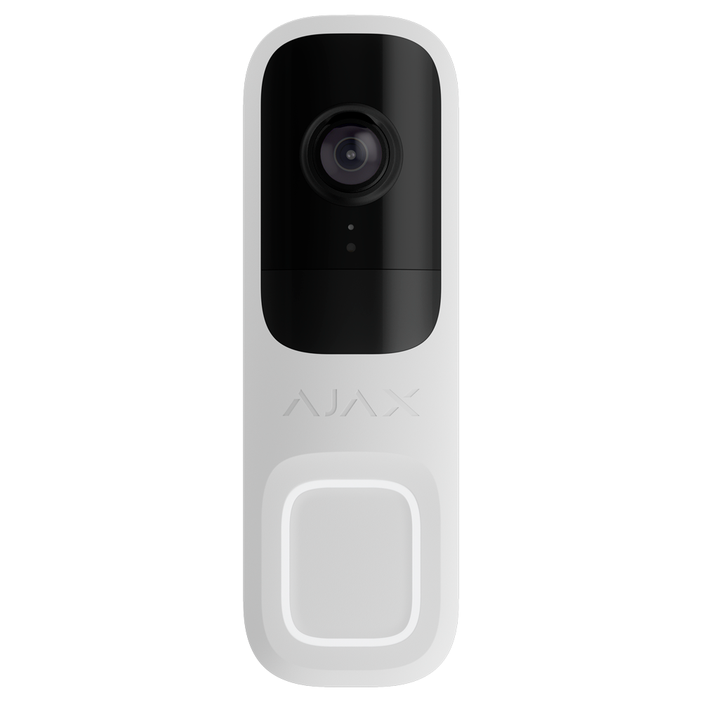 Ajax - Sonnette vidéo 4MP avec IA intégrée, Capteur PIR et contrôle via l'application - 155° - HDR - IR jusqu'à 6 mètres