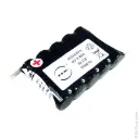 Batterie Nicd 5x AA VNT 5S1P ST1 6V 800mAh Cosse - Dimension : 7,04cm (L) x 1,45cm (l) x 5cm (h)