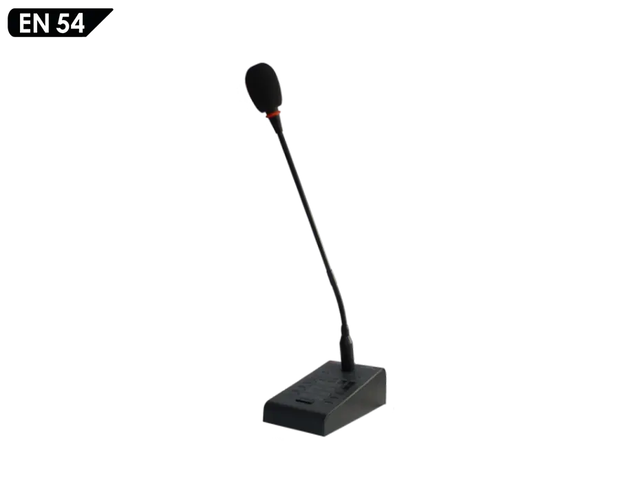 Pupitre microphone multizone sur bus 1 BP général et 8 boutons pour 8 zones