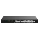 Reyee Switch PoE de bureau 24 Ports RJ45 + 1 Uplink RJ45 + 1 SFP Combo 24 Ports 10/100Mbps + 2 Ports 10/100/1000Mbp 24 Ports PoE+ 802.3af/at | Puissance totale 370W Isolation des ports / Contrôle de flux / Surveillance PoE Plug and Play