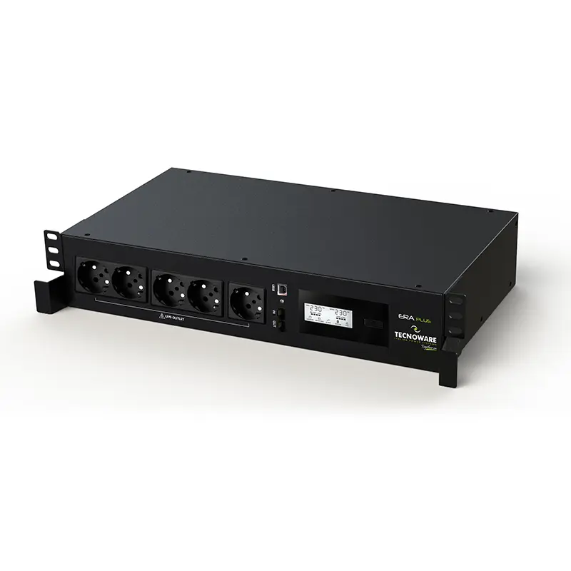 UPS ERA PLUS 1200, RACK MOUNT 19', Autonomie jusqu'à 25 min avec Firewall, Hub/Switch, Routeur, AVR, USB et Logiciel pour UPS TecnoManager Win/Mac