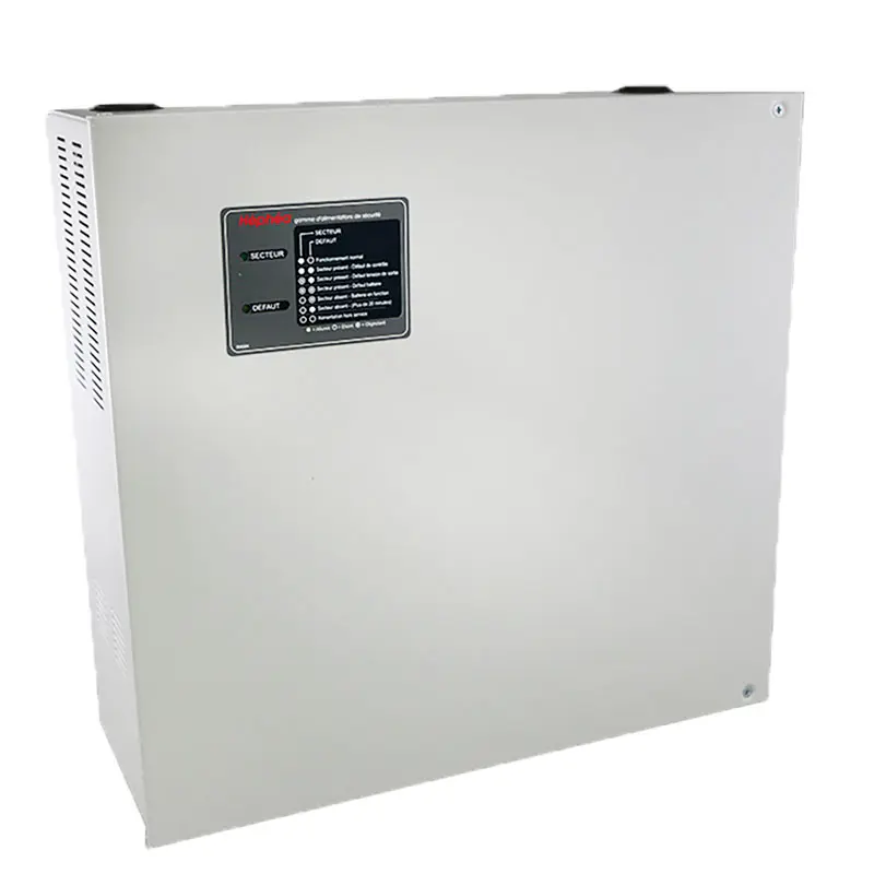 HEPHEA 2412.VM avec 2 batteries 12V/24Ah Modèle mural - standard 24V - Iu = 12A EAE/EAES NF EN54-4 et NF EN 12101-10.