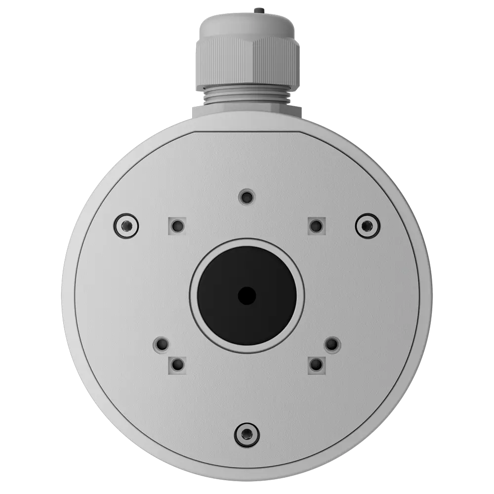 Boite de connexions Pour les caméras Bullet, Dôme et Turret de Ajax Convient pour une utilisation en extérieur Installation dans un plafond ou un mur Y compris le presse-étoupe Couleur blanche