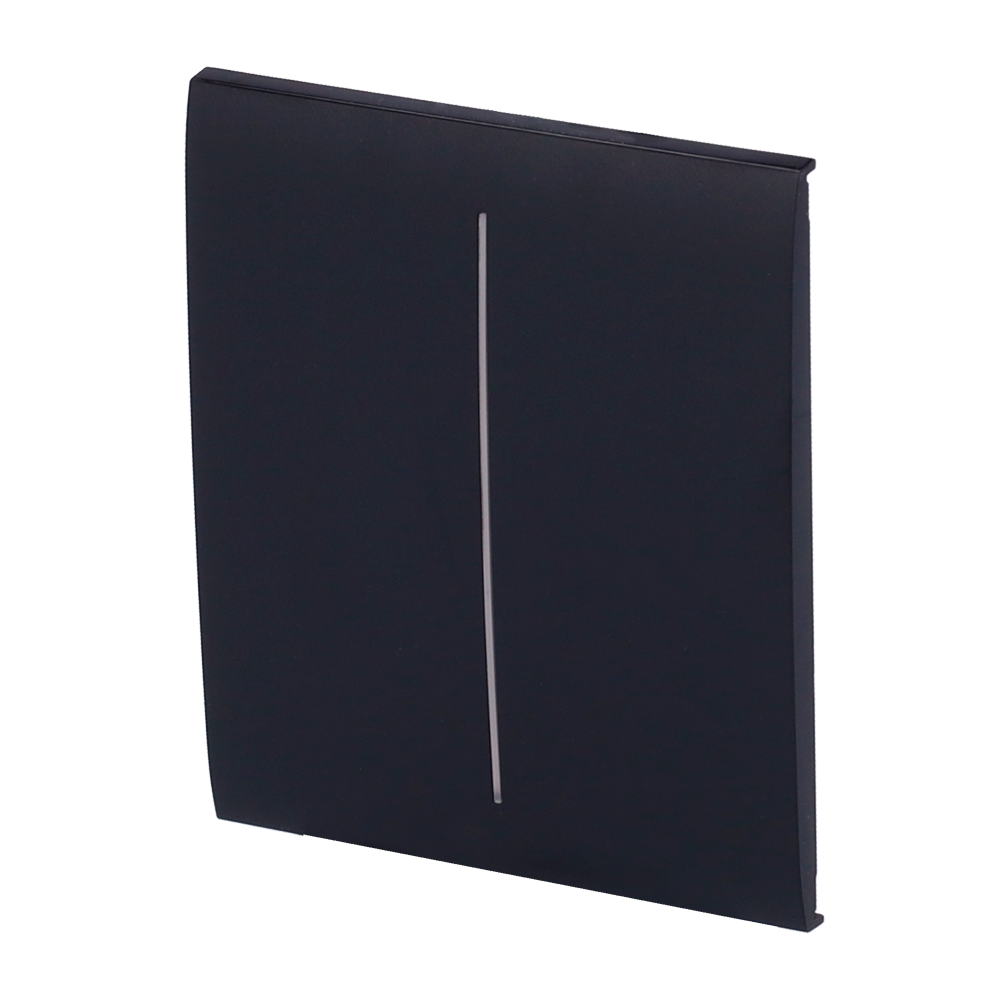 Panneau tactile pour double interrupteur d'éclairage  - Compatible avec AJ-LIGHTCORE-2G - Rétro-éclairage LED - Panneau tactile central sans contact - Couleur noir - Ajax - LightSwitch CenterButton