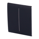 Panneau tactile pour double interrupteur d'éclairage  - Compatible avec AJ-LIGHTCORE-2G - Rétro-éclairage LED - Panneau tactile central sans contact - Couleur noir - Ajax - LightSwitch CenterButton