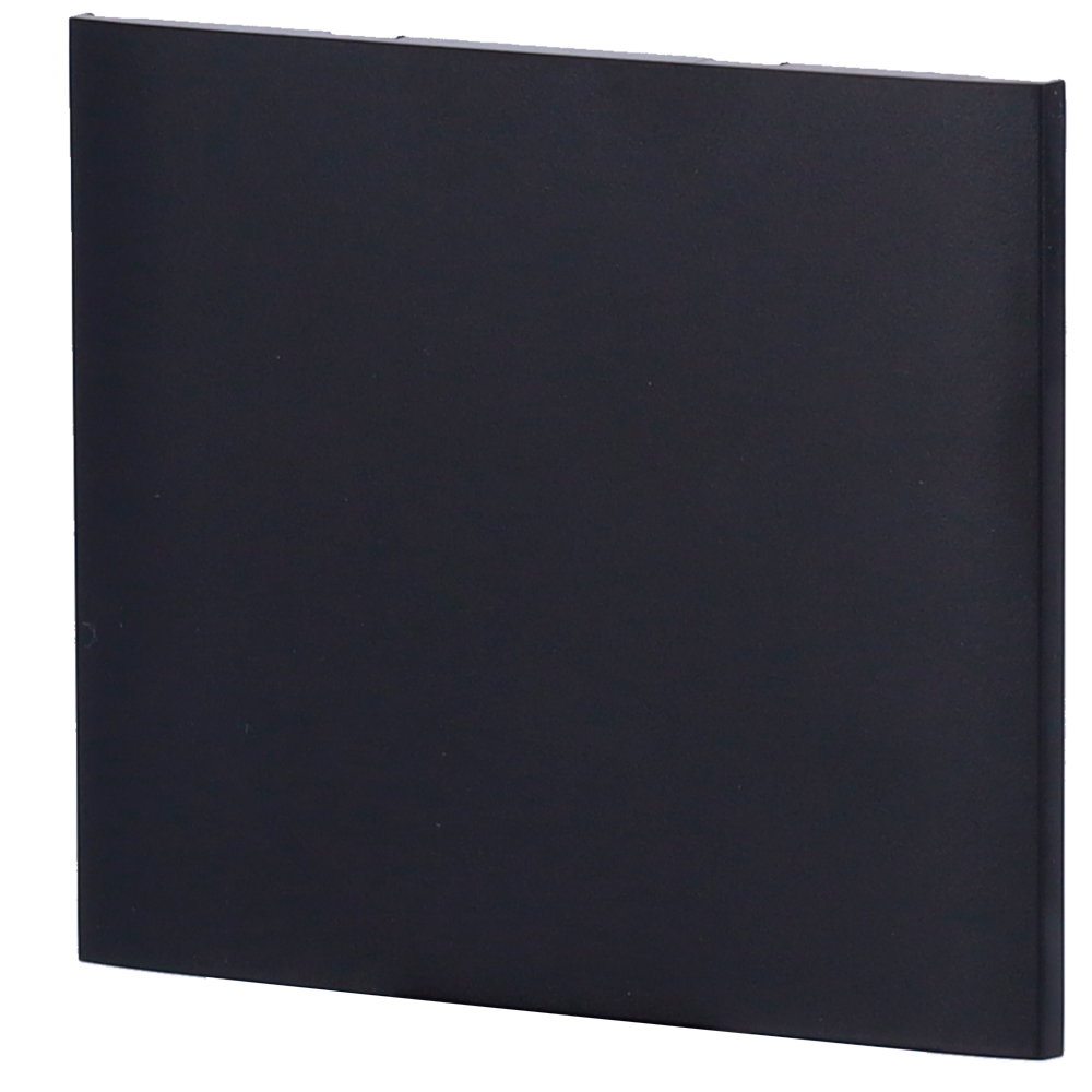 Panneau tactile pour double interrupteur d'éclairage  - Compatible avec AJ-LIGHTCORE-2G-VERT - Rétro-éclairage LED - Panneau tactile central sans contact - Couleur noir - Ajax - LightSwitch Bouton central Vertical