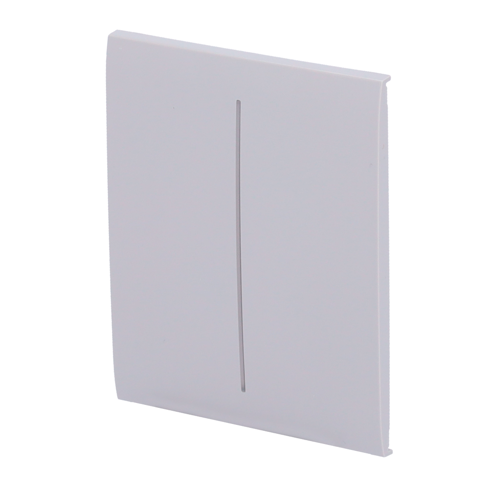 Panneau tactile pour double interrupteur d'éclairage  - Compatible avec AJ-LIGHTCORE-2G - Rétro-éclairage LED - Panneau tactile central sans contact - Couleur brouillard - Ajax - LightSwitch CenterButton