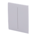 Panneau tactile pour double interrupteur d'éclairage  - Compatible avec AJ-LIGHTCORE-2G - Rétro-éclairage LED - Panneau tactile central sans contact - Couleur brouillard - Ajax - LightSwitch CenterButton