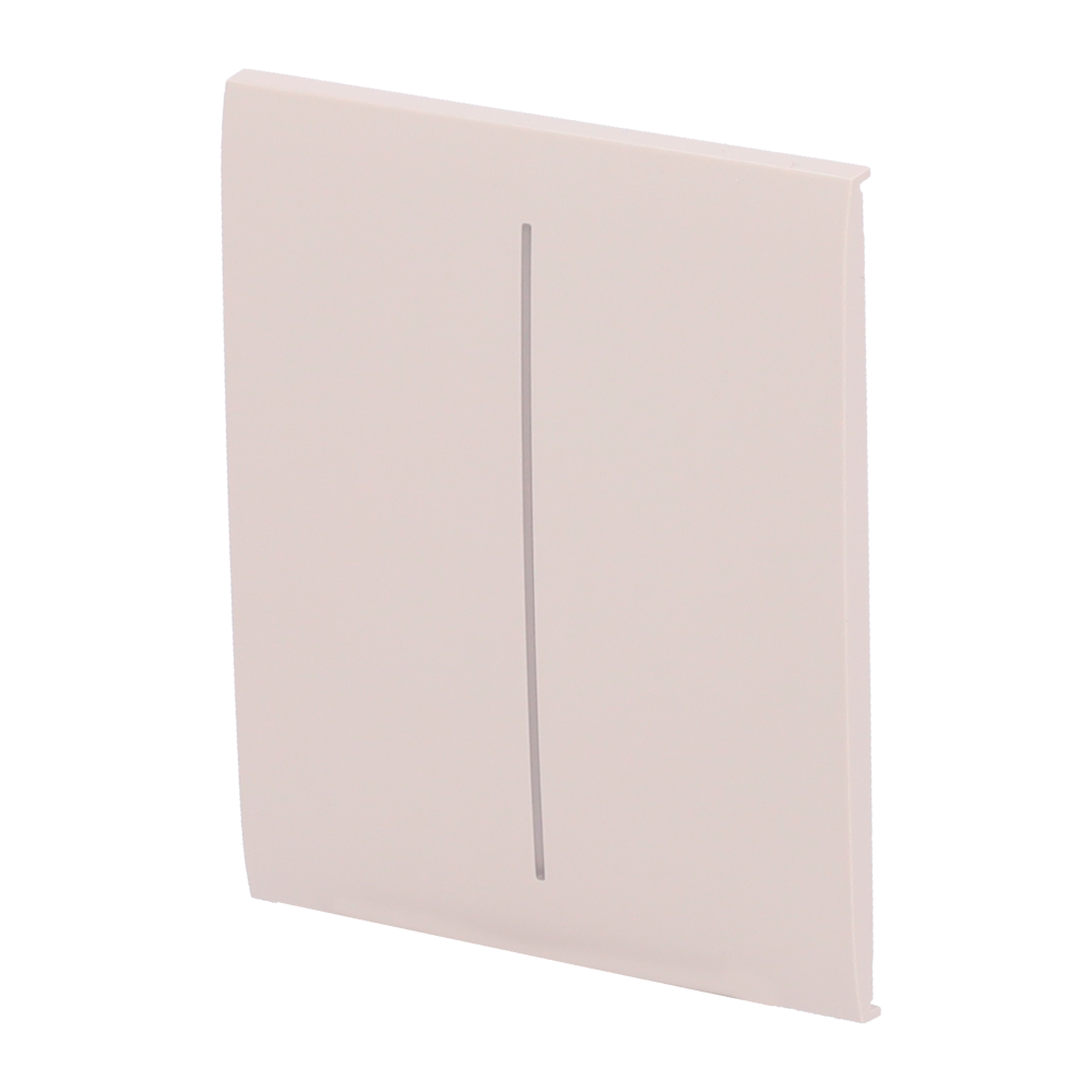 Panneau tactile pour double interrupteur d'éclairage  - Compatible avec AJ-LIGHTCORE-2G - Rétro-éclairage LED - Panneau tactile central sans contact - Couleur ivoire - Ajax - LightSwitch CenterButton