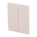Panneau tactile pour double interrupteur d'éclairage  - Compatible avec AJ-LIGHTCORE-2G - Rétro-éclairage LED - Panneau tactile central sans contact - Couleur ivoire - Ajax - LightSwitch CenterButton