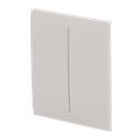 Panneau tactile pour double interrupteur d'éclairage  - Compatible avec AJ-LIGHTCORE-2G - Rétro-éclairage LED - Panneau tactile central sans contact - Couleur huître - Ajax - LightSwitch CenterButton