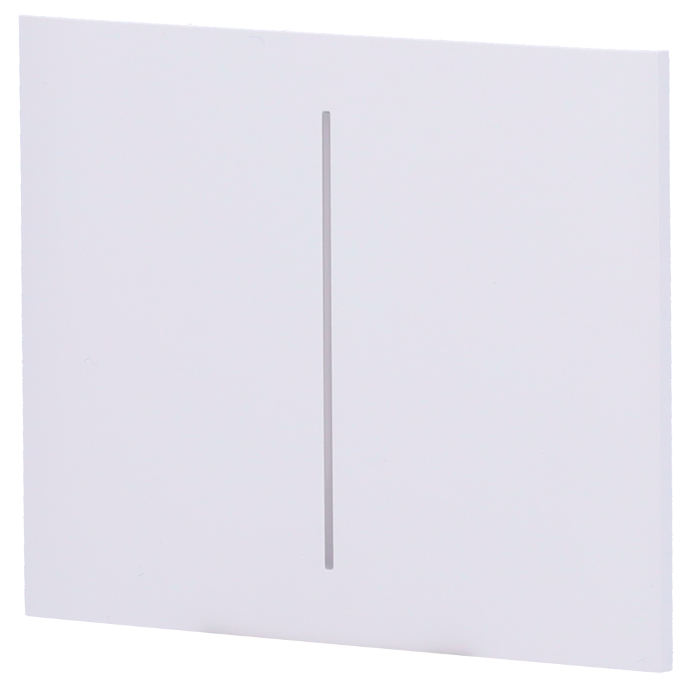 Panneau tactile pour interrupteur double vertical - Compatible avec AJ-LIGHTCORE-2G-VERT - Rétro-éclairage LED - Panneau tactile central sans contact - Couleur blanche - Ajax - LightSwitch Bouton central Vertical