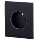 Cache-prise central pour prise intelligente de type E - Compatible avec AJ-OUTLETCORE-SMART-E - Indicateur LED de l'état de la prise et de la consommation d'énergie - Bouton tactile pour la commande manuelle - Rétro alimentation LED - Couleur noir