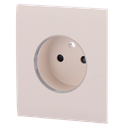 Cache-prise central pour prise intelligente de type E - Compatible avec AJ-OUTLETCORE-SMART-E - Indicateur LED de l'état de la prise et de la consommation d'énergie - Bouton tactile pour la commande manuelle - Rétro alimentation LED - Couleur ivoire