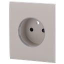 Cache-prise central pour prise intelligente de type E - Compatible avec AJ-OUTLETCORE-SMART-E - Indicateur LED de l'état de la prise et de la consommation d'énergie - Bouton tactile pour la commande manuelle - Rétro alimentation LED - Couleur olive