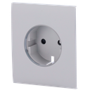 Cache-prise central pour fiche intelligente de type F - Compatible avec AJ-OUTLETCORE-SMART - Indicateur LED de l'état de la prise et de la consommation d'énergie - Bouton tactile pour la commande manuelle - Rétro alimentation LED - Couleur brouillard