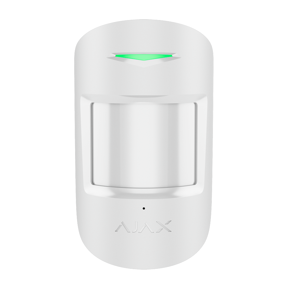 Détecteur PIR et bris de vitre - Ajax Superior - Support avec vis de fixation/ Pile Panasonic - Certifié Grade 2 - Sans fil 868 MHz Jeweller - Zone de détection PIR 12 m - Zone de détection de bris de vitre 9 m
