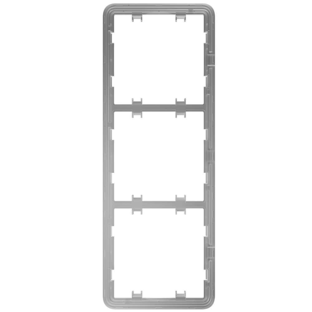 Cadre vertical pour trois dispositifs - Compatible avec 2 x AJ-SIDEBUTTON-...-VERT - Compatible avec 1 x AJ-CENTERBUTTON...-VERT - Ajax - LightSwitch Vertical Frame (3 seats)