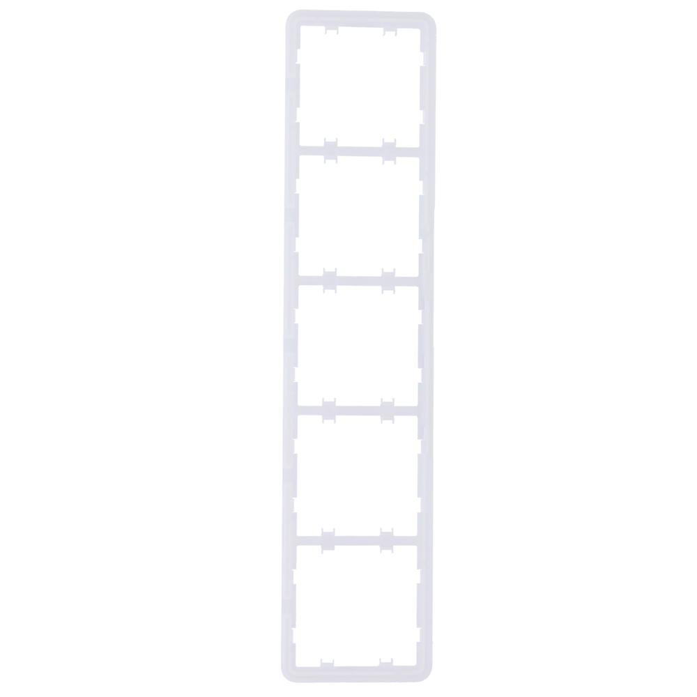 Cadre vertical pour cinq dispositifs - Compatible avec 2 x AJ-SIDEBUTTON-...-VERT - Compatible avec 3 x AJ-CENTERBUTTON-...-VERT - Ajax - LightSwitch Vertical Frame (5 seats)