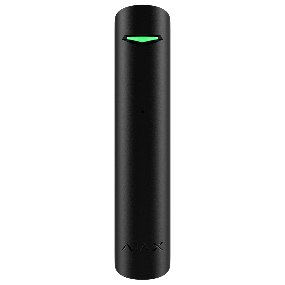 Détecteur de bris de verre - Ajax Superior - Support avec vis de fixation - Alimentation 1 batterie CR123A 3.0 V Panasonic - Sans fil 868 MHz Jeweller - Rang de détection 9 m - Certifié Grade 2