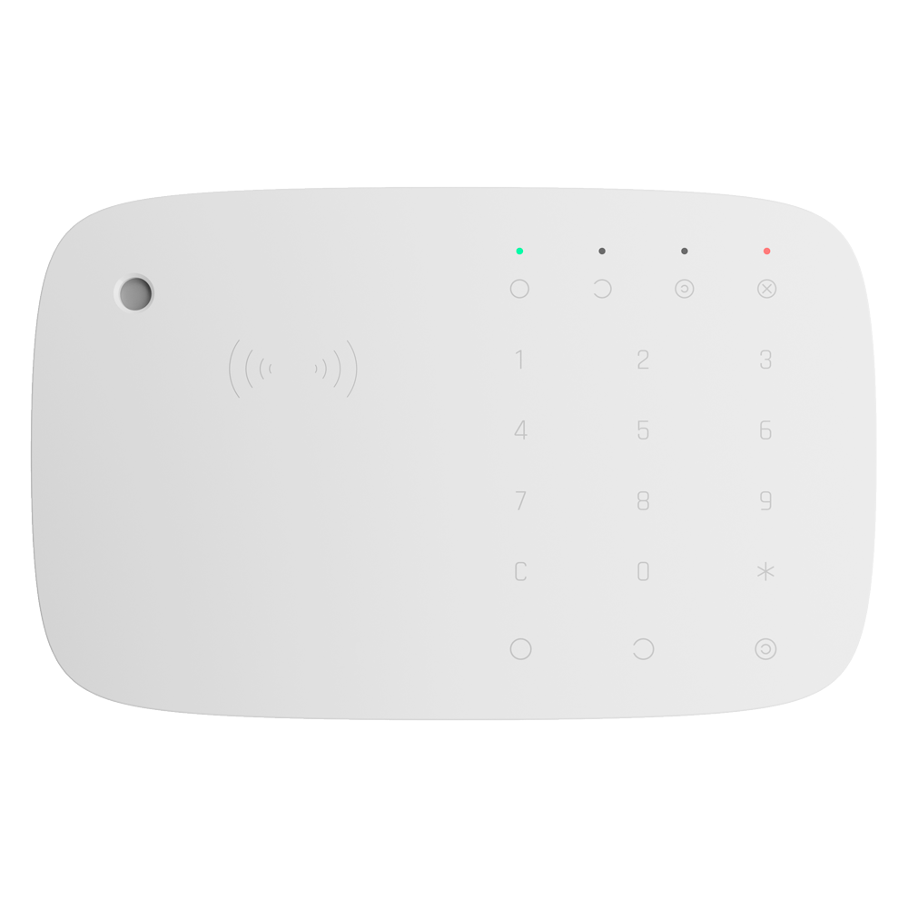 Boîtier de clavier avec sirène et lecteur RFID - AJ-KEYPADCOMBI-W - Installation facile - Plastique ABS - Couleur blanche