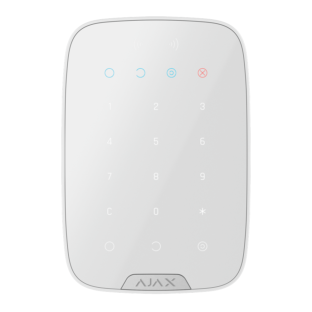 Clavier indépendant avec lecteur - Alimentation 4 Piles Panasonic AA 1.5 V - Bidirectionnel - Sans fil 868 MHz Jeweller - Armé, partiellement armé, désarmé et urgence - Certifié Grade 2